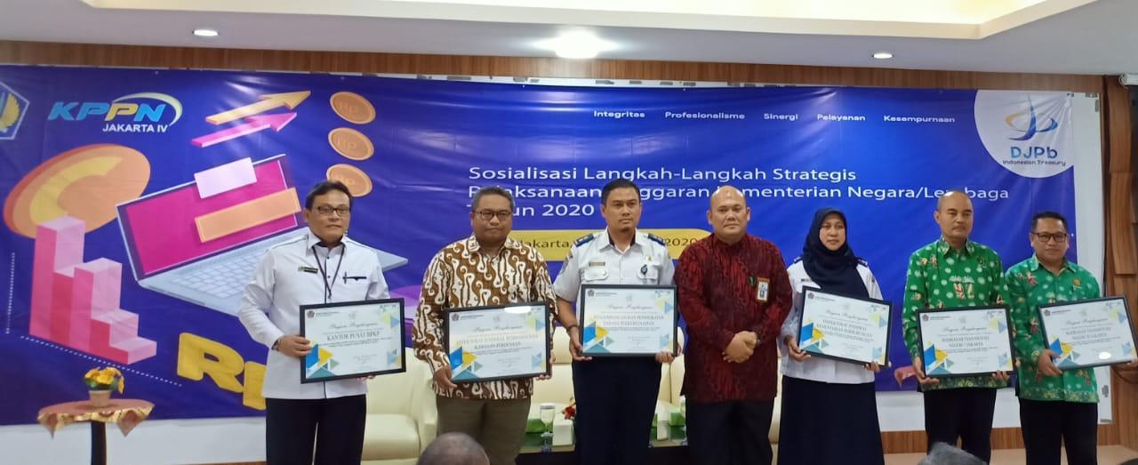KPPN Jakarta IV Berikan Apresiasi kepada ITJEN Kemenhub dalam Pelaksanaan Anggaran Tahun 2019