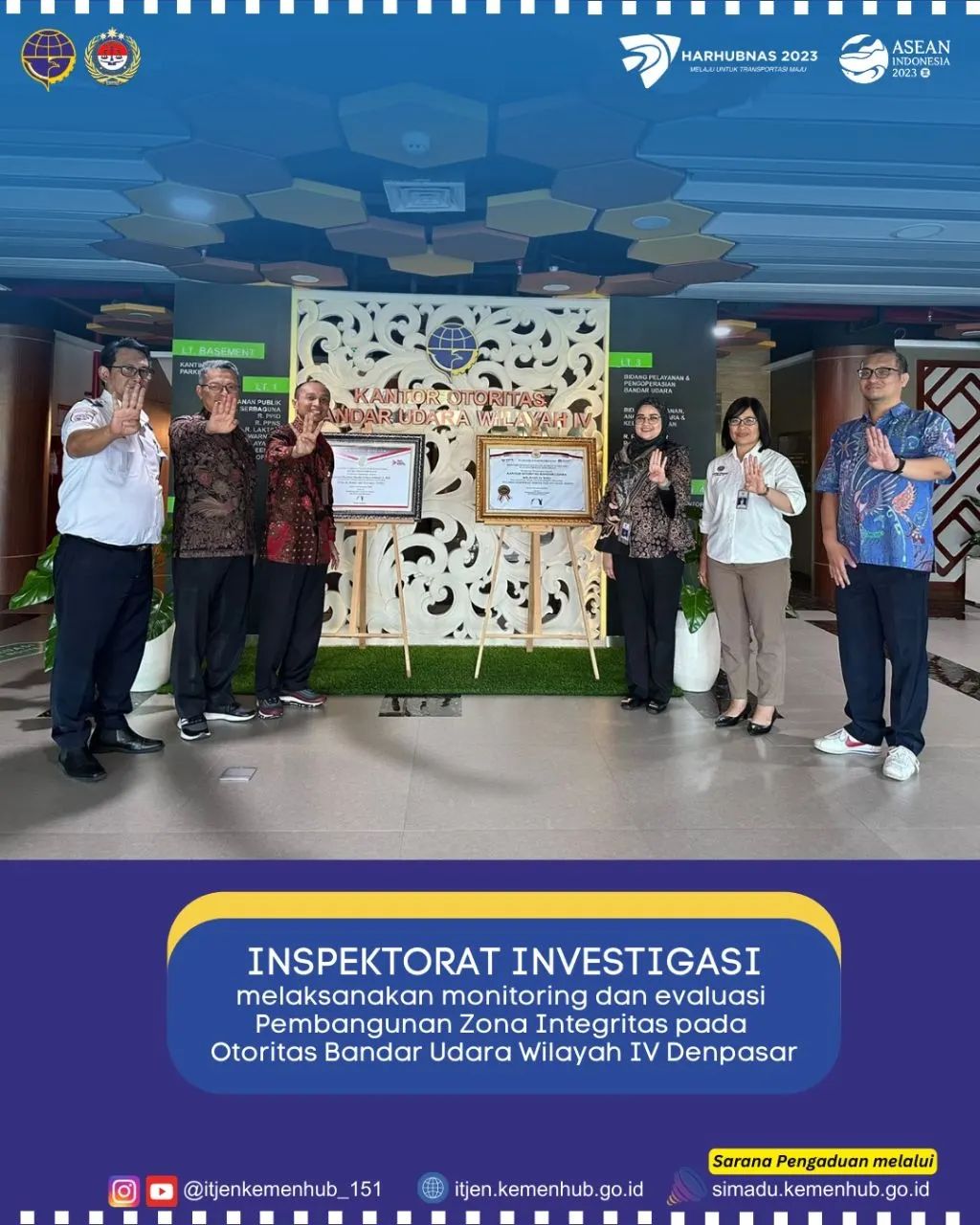 Pelaksanaan Monitoring Dan Evaluasi Pembangunan ZI Pada Otban Wil IV Denpasar
