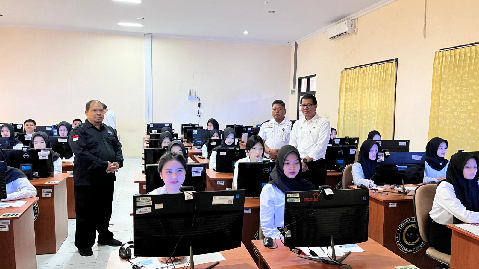 Inspektur II Tinjau Pelaksanaan SKD Seleksi Penerimaan Calon Taruna/i di UPT BKN Lampung